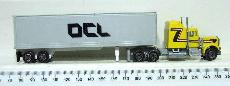 MODEL POWER HO: Detailed MACK Horse & Trailer with Container Load in Fair Boxed Condition.(HKong)