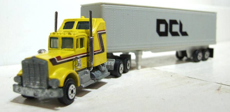 MODEL POWER HO: Detailed MACK Horse & Trailer with Container Load in Fair Boxed Condition.(HKong)