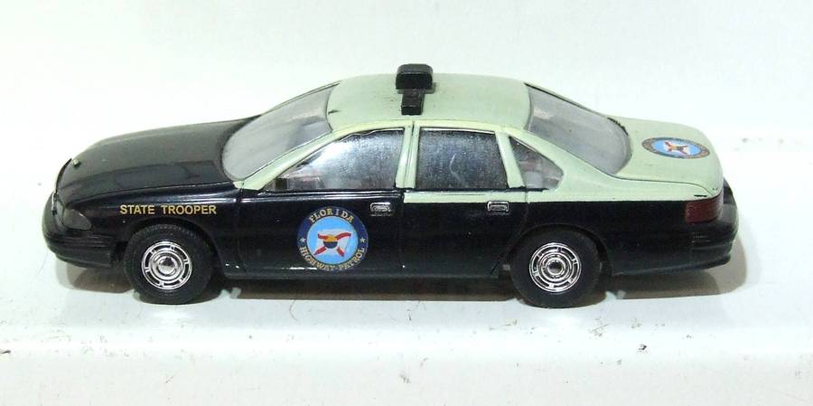 BUSCH HO: Highly Detailed Chevrolet Caprice State Trooper Car  in  Fair Un-Boxed Condition.