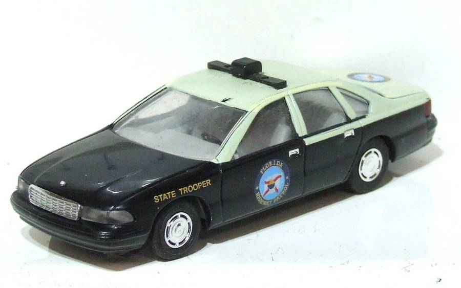 BUSCH HO: Highly Detailed Chevrolet Caprice State Trooper Car  in  Fair Un-Boxed Condition.