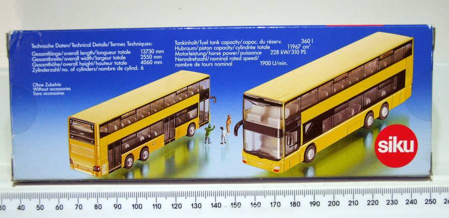 SIKU HO: Highly Detailed Passenger Double Deck Bus in Like New Boxed Condition.