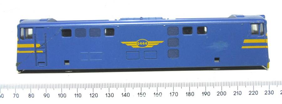 LIMA HO: Blue SAR `Blue Train` E5 Loco Body in Fair Condition for Parts or Repair.(Italy)