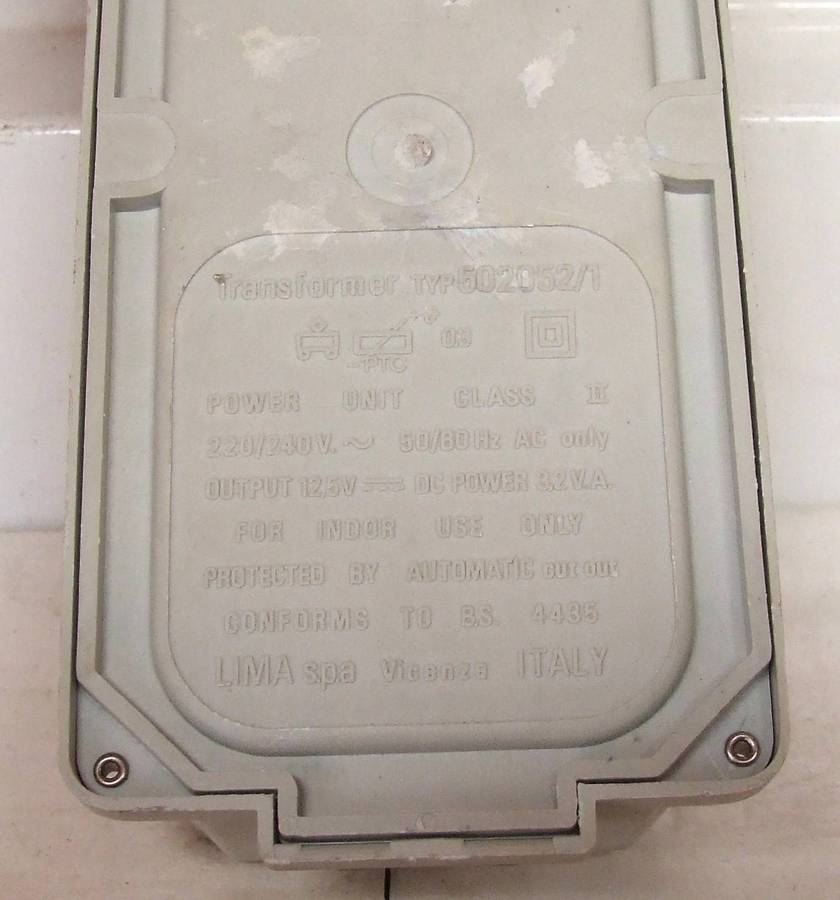 LIMA POWER SUPPLY:  European 220V/12.5V DC Power Supply/Controller in good un-boxed condition(Italy)