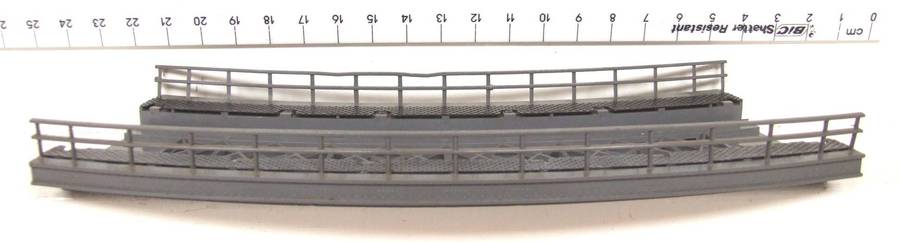 MARKLIN HO:  On Auction is this European Style Curved Bridge for M-Track in Good Used Condition.