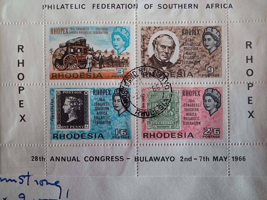 1966 Addressed Rhodesia Cover.28th Congress of Southern Africa Philatelic Federation"Rhopex"SACC160D