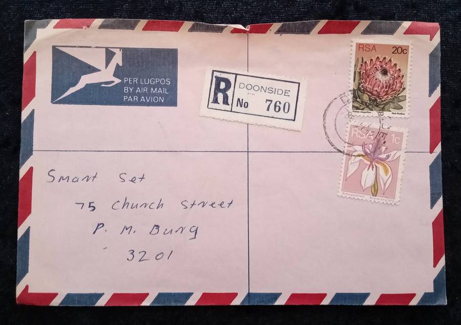 Mail/Postage/Domestic- Doonside Registration Label and Cancel.