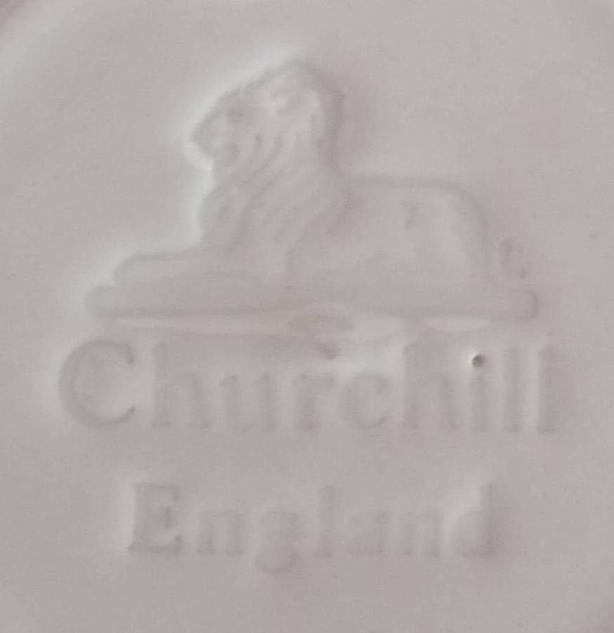 Churchill Saucers, Blue and White in old willow pattern