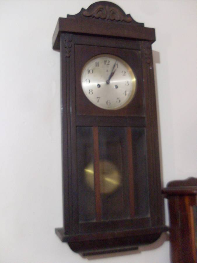 VINTAGE LARGE GUSTAV BECKER WALL CLOCK....WORKING