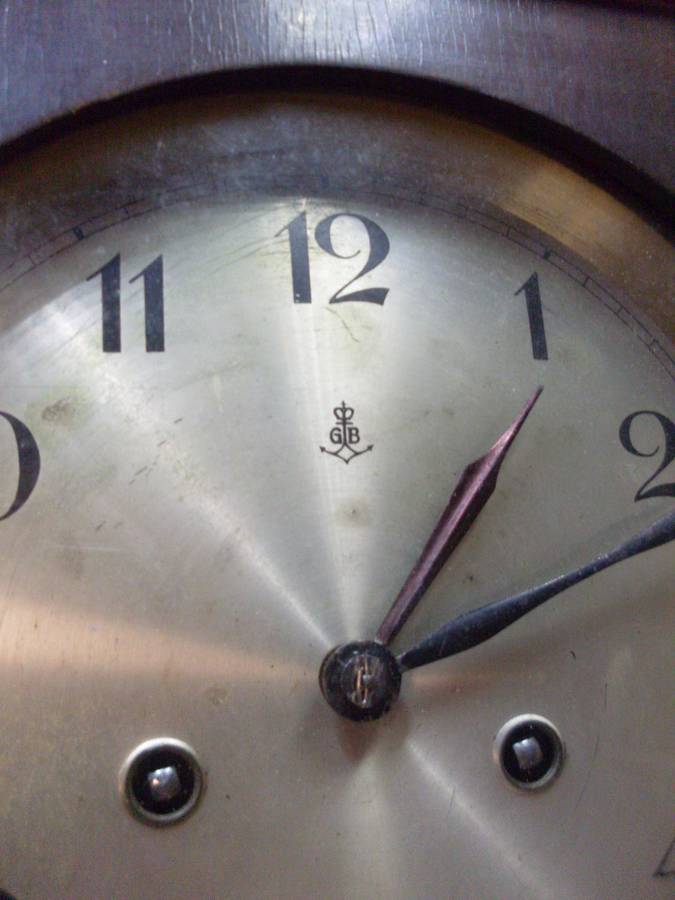 VINTAGE LARGE GUSTAV BECKER WALL CLOCK....WORKING