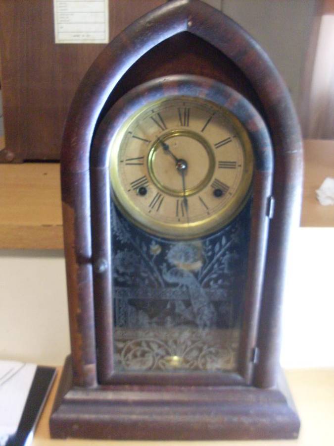 ANSONIA ( TUDOR) MANTLE/WALL  CLOCK CIRCA 1892 ...WORKING