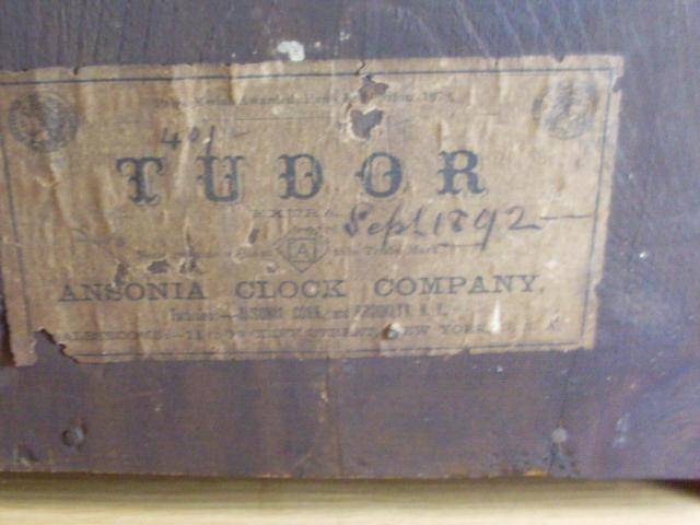 ANSONIA ( TUDOR) MANTLE/WALL  CLOCK CIRCA 1892 ...WORKING