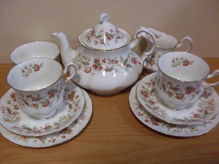 PARAGON TEA FOR 2 TEASET....SEVILLE PATTERN...10 PIECES
