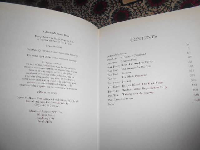 Long walk to freedom - autobiography of NELSON MANDELA 1994 Purnell