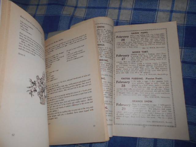 2 old cookbook softbacks - Cape Flavour Myrna Robins  & Calendar of Puddings