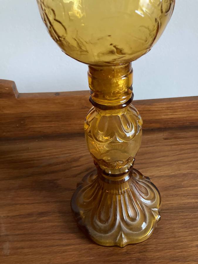 LARGE GLASS CANDLE HOLDER