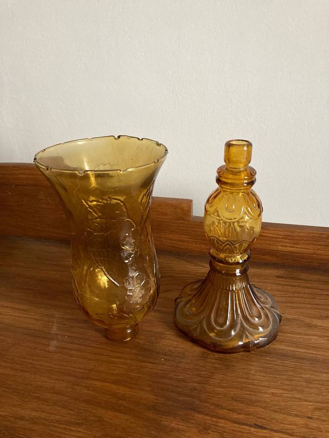 LARGE GLASS CANDLE HOLDER