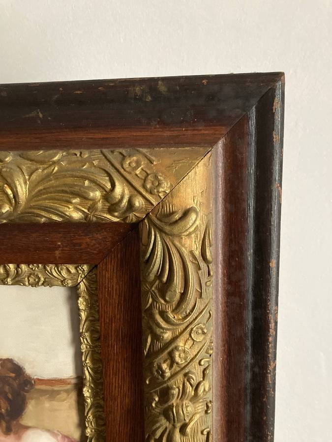 VERY LARGE CANVAS PRINT IN AN ORNATE FRAME