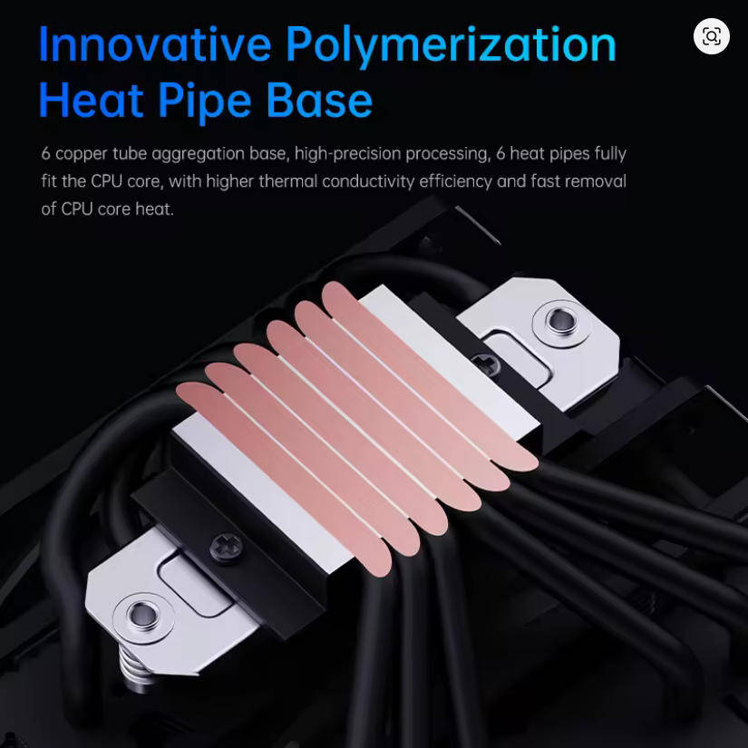 SNOWMAN MT660 - 260W, 6 Heat pipes, ARGB+PMW, CPU Cooler, Fan, Intel AMD compatibility[BLACK COLOUR]