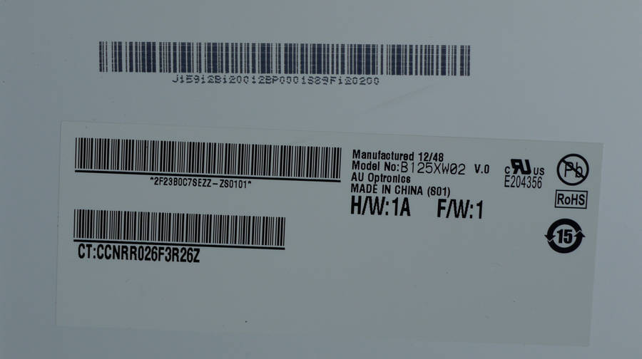 Laptop screen B125XW02 V.0 Replacement LCD screen