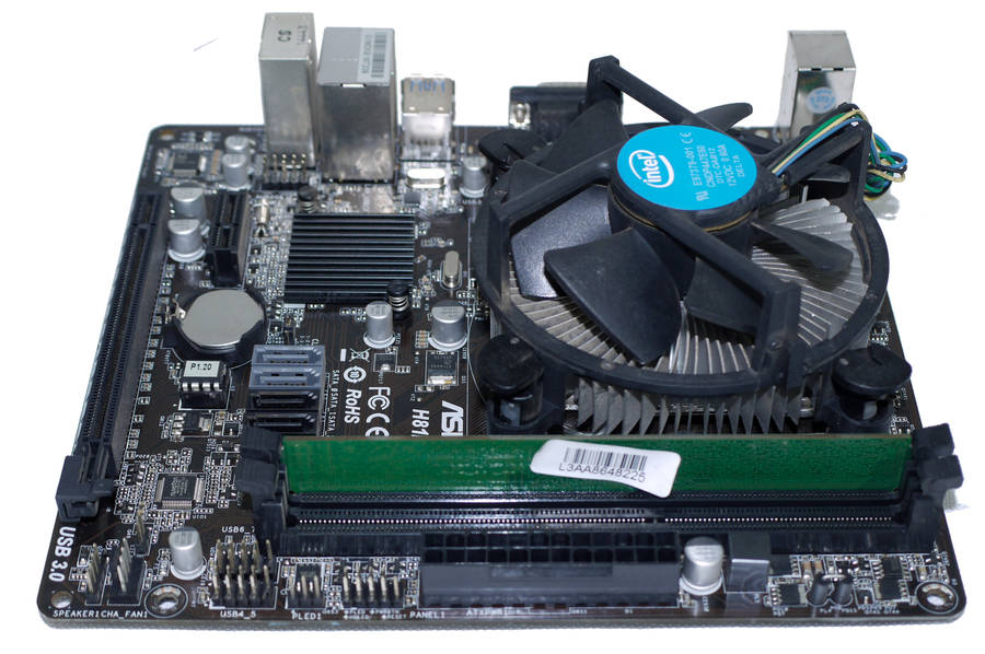 4rd gen Intel i3, 4GB DDR3, AsRock H81M-VG4 R4.0, P4i45GV Motherboard, Fan