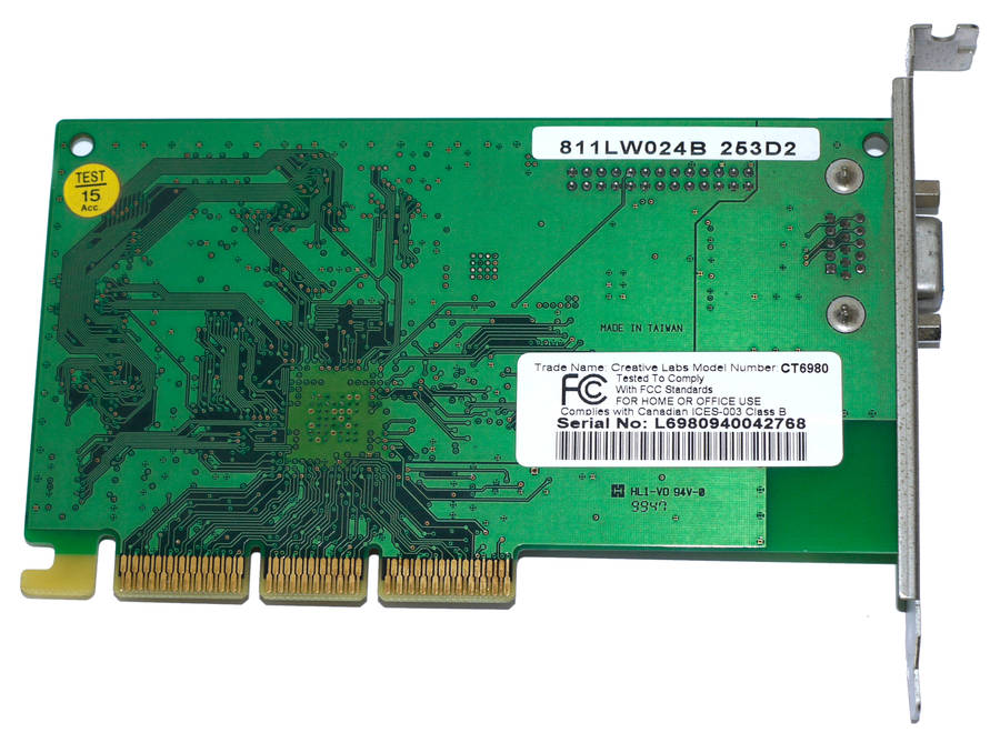 Vintage Graphics card - Creative Labs 3D Blaster TNT2 M64 (CT6980) AGP Graphic Card by NVIDIA
