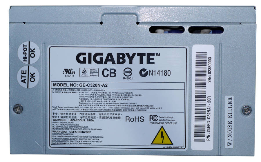 Gigabyte GE-C320N-A2 Power Supply 250Watt 300Watt(Max)