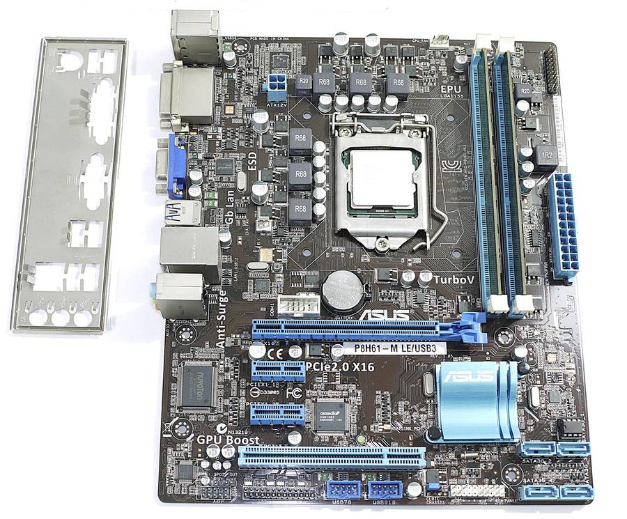 2nd Gen CPU, Motherboard, Ram Combo - Intel i3-2100 @ 3.10GHz, 4GB DDR3, ASUS P8H61 - M LE/USB3