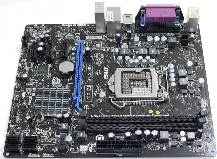 MSI H61M-P21 (B3) - 3rd and 2nd gen Intel CPU, Supports 1600MHz RAM - Motherboard Main board