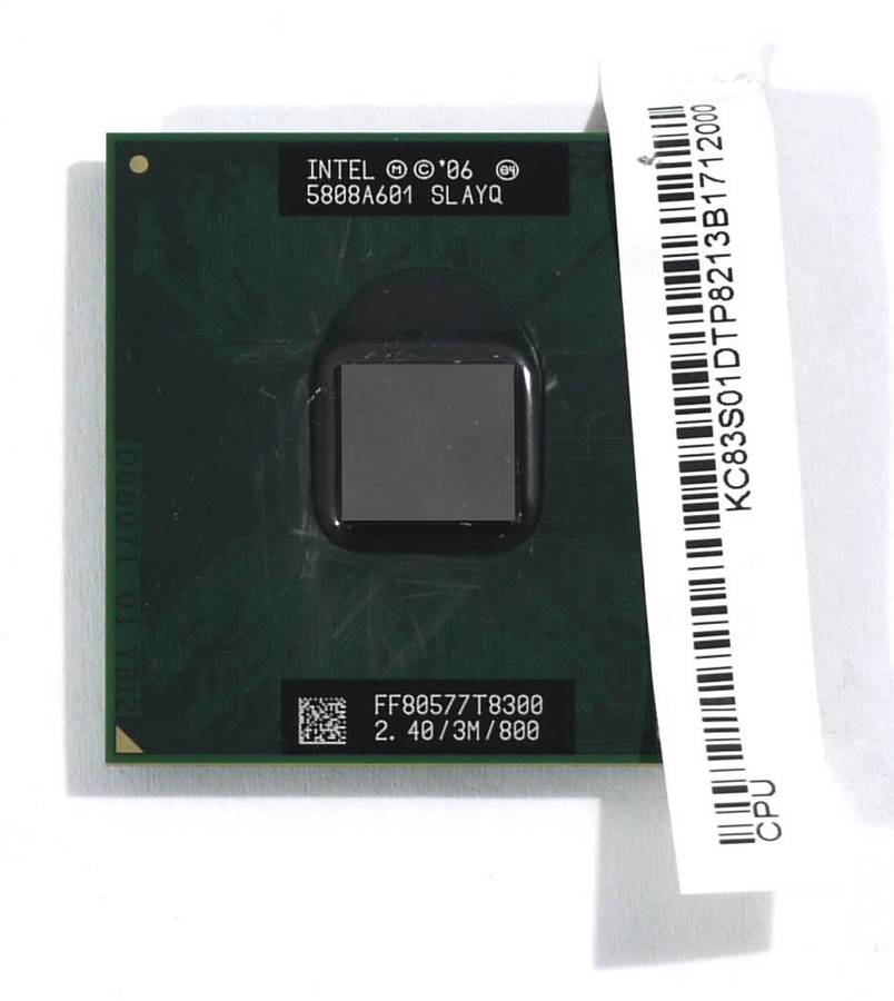 Intel Core 2 Duo T8300  @ 2.4 GHz, 3MB Cache, Socket P, 478-pin FCPGA - Mobile CPU Processor 35W TDP