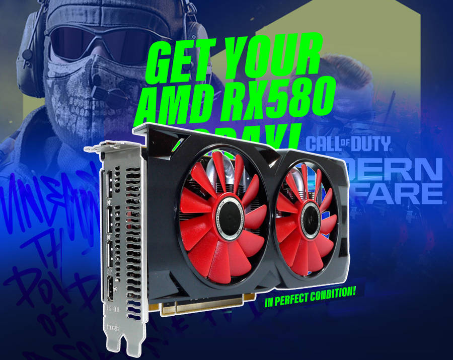 RX 580 8GB GPU - GDDR5, 256 bit, DirectX 12, OpenGL 4.6, OpenCL 2.1, AMD Graphics Card, 8 GB VRAM