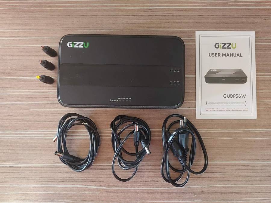 Gizzu 6W 32Wh 8800mAh Mini Dual DC UPS (Lithium-Ion Batteries)
