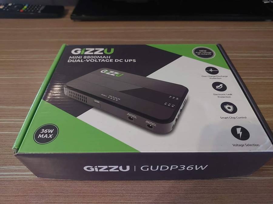 Gizzu 6W 32Wh 8800mAh Mini Dual DC UPS (Lithium-Ion Batteries)