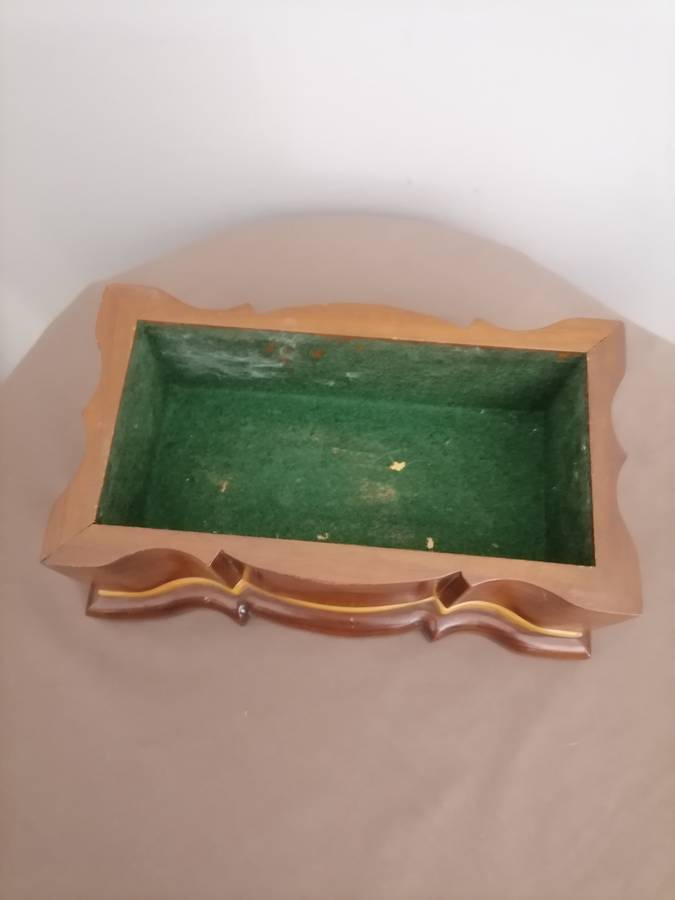 SOLID HARD WOOD JEWELRY/TRINKET BOX - OAK & ROSEWOOD - AMAZING CONDITION