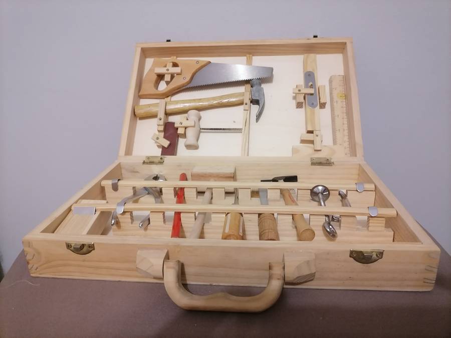 Children's Tool Set Carpenter Maintenance Tool Box Real Tools