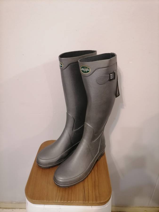 Le Chameau Women's Iris 2 Rubber Boot Platinum - EUR 41 - UK 7 - US 9 WITH TAG