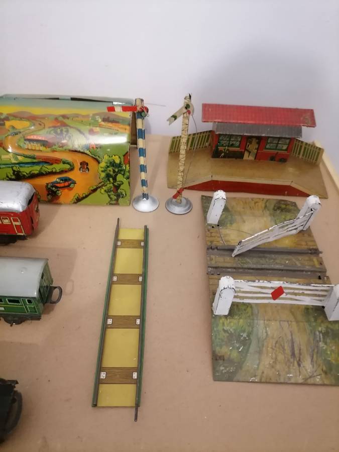 1930's - Vintage Chad Valley Metal Trains, Tunnels, Station and More AMAZING CONDITION