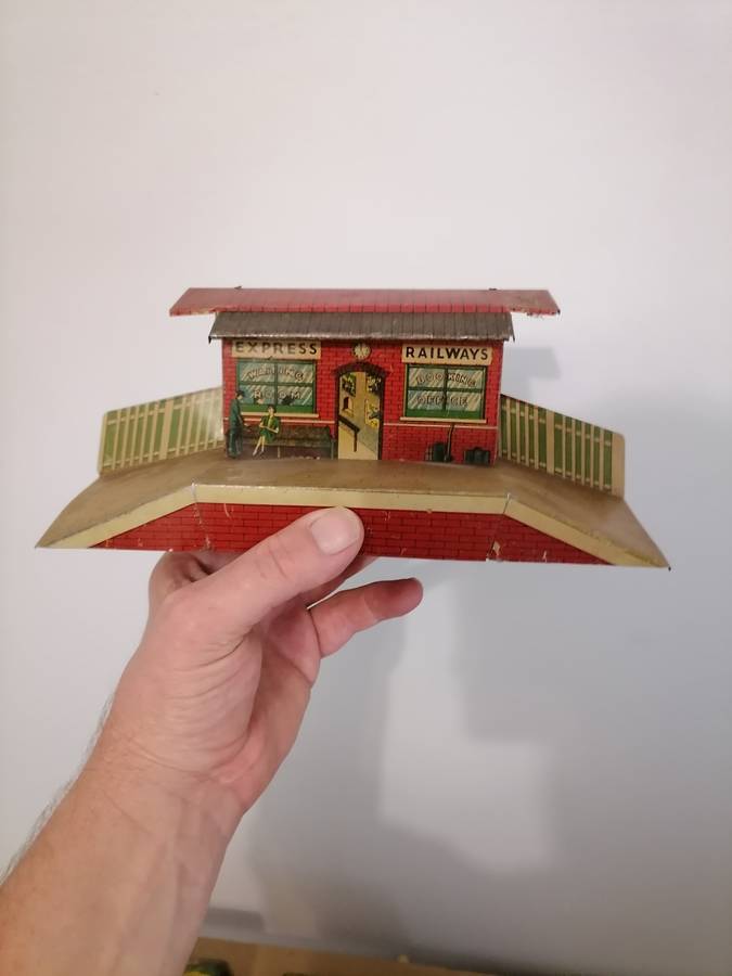 1930's - Vintage Chad Valley Metal Trains, Tunnels, Station and More AMAZING CONDITION