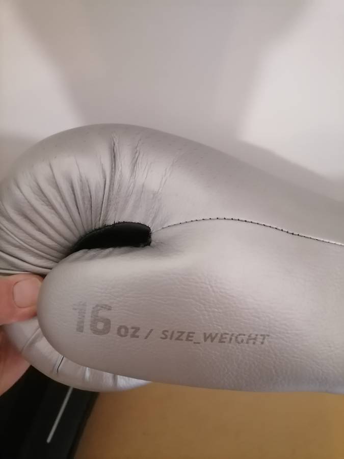 OUTSHOCK Boxing Sparring Gloves 900 - Size_Weight / 16 Oz - Black/Silver - Advanced Boxing Gear