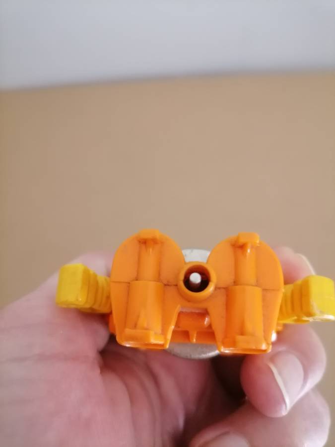 Vintage 1982 Tomy Gyrobot Spinning Orange Made in Japan
