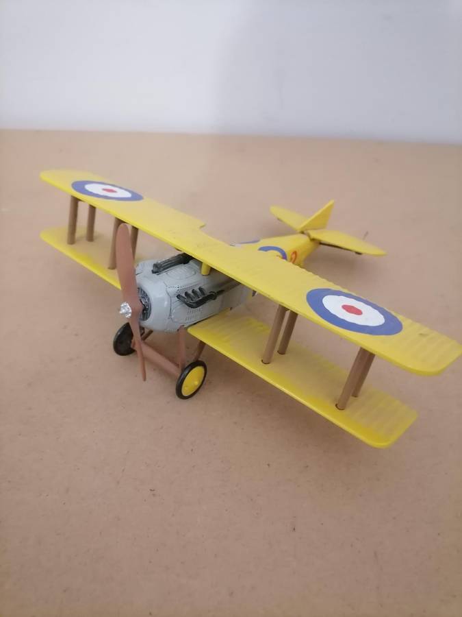 NEWRAY SPAD S.VII BI-PLANE WWI MODEL ASSEMBLED - Die Cast - 22 CM WING SPAN - 17 CM LENGTH