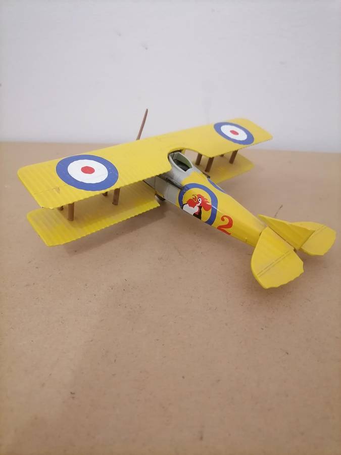 NEWRAY SPAD S.VII BI-PLANE WWI MODEL ASSEMBLED - Die Cast - 22 CM WING SPAN - 17 CM LENGTH