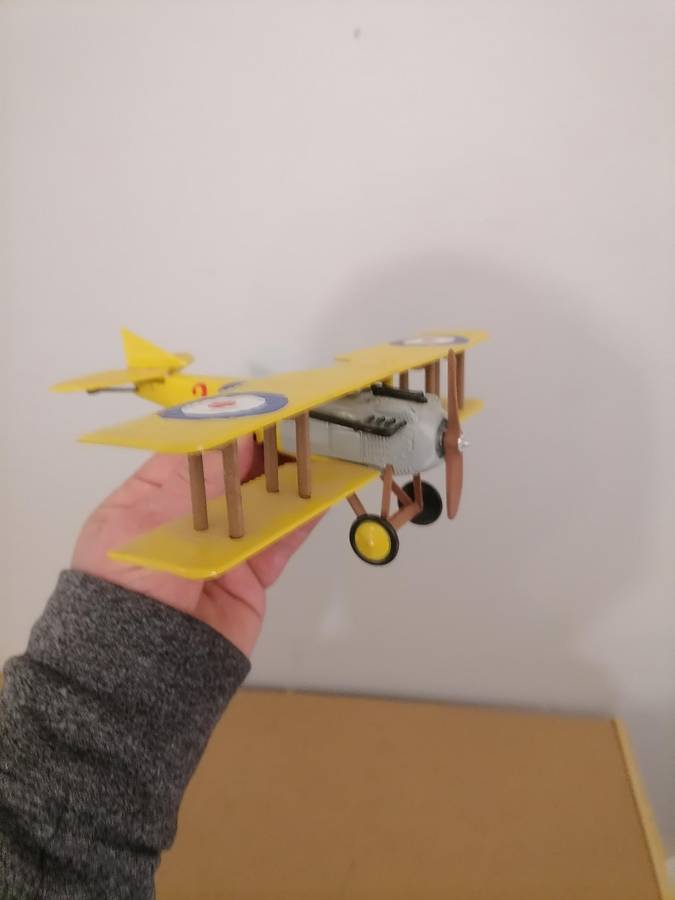 NEWRAY SPAD S.VII BI-PLANE WWI MODEL ASSEMBLED - Die Cast - 22 CM WING SPAN - 17 CM LENGTH