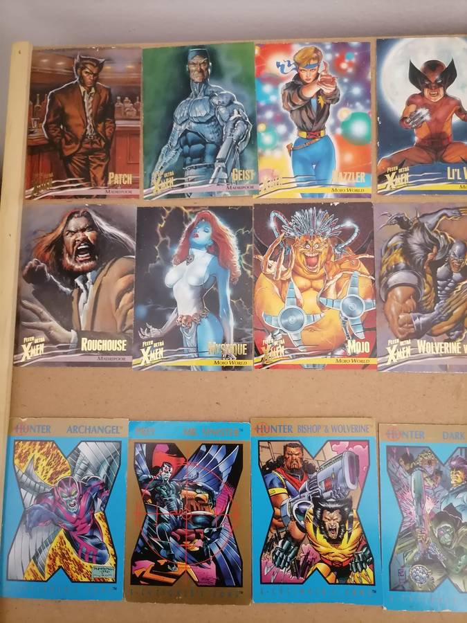 14 Bundel - 10 FLEET ULTA X MEN 1996 CARDS VG + - 4 1992 STRYFE'S STRIKE FILE CARDS - VG