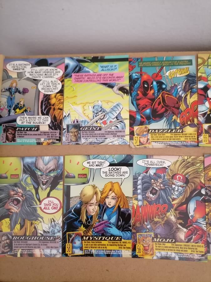 14 Bundel - 10 FLEET ULTA X MEN 1996 CARDS VG + - 4 1992 STRYFE'S STRIKE FILE CARDS - VG