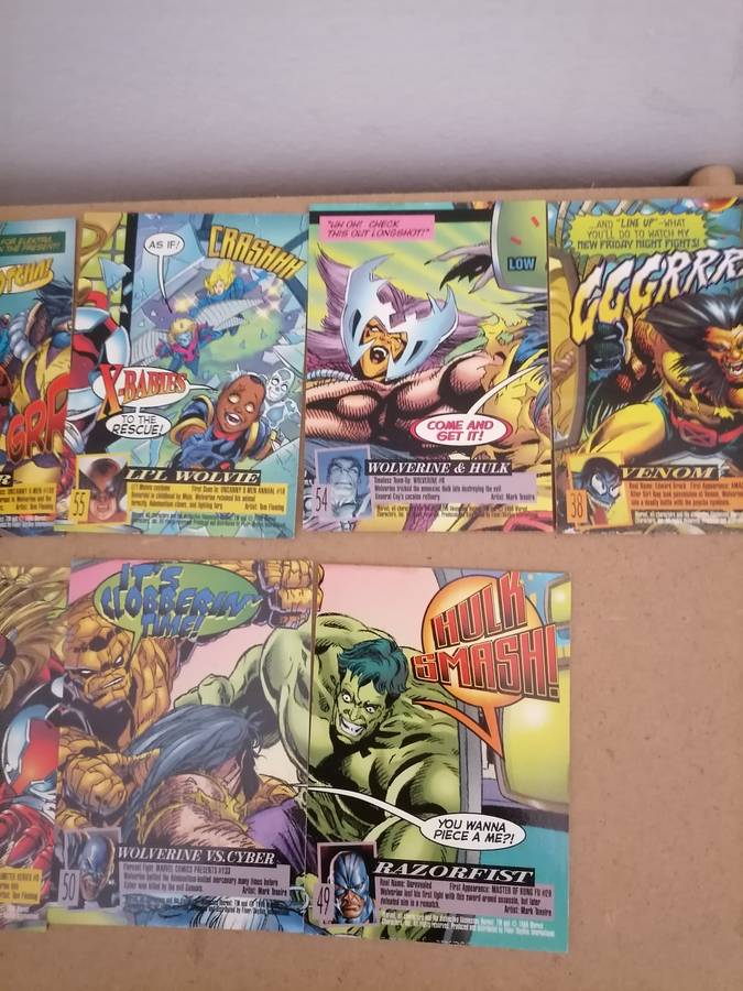 14 Bundel - 10 FLEET ULTA X MEN 1996 CARDS VG + - 4 1992 STRYFE'S STRIKE FILE CARDS - VG
