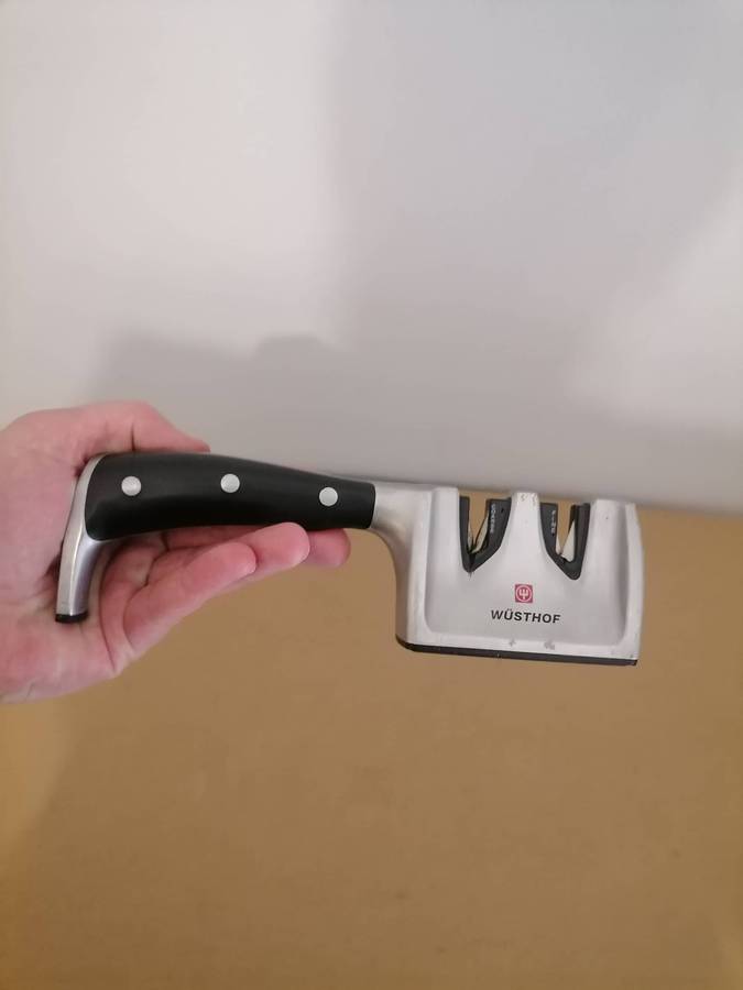 Wusthof Dual Knife Sharpener Ceramic - AMAZING CONDITION - With plastic