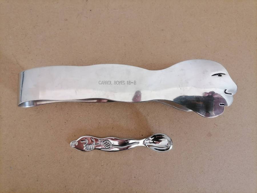 1 X Carrol Boyes - Ice Tongs - 1 X Carrol Boyes SOLO SPOON