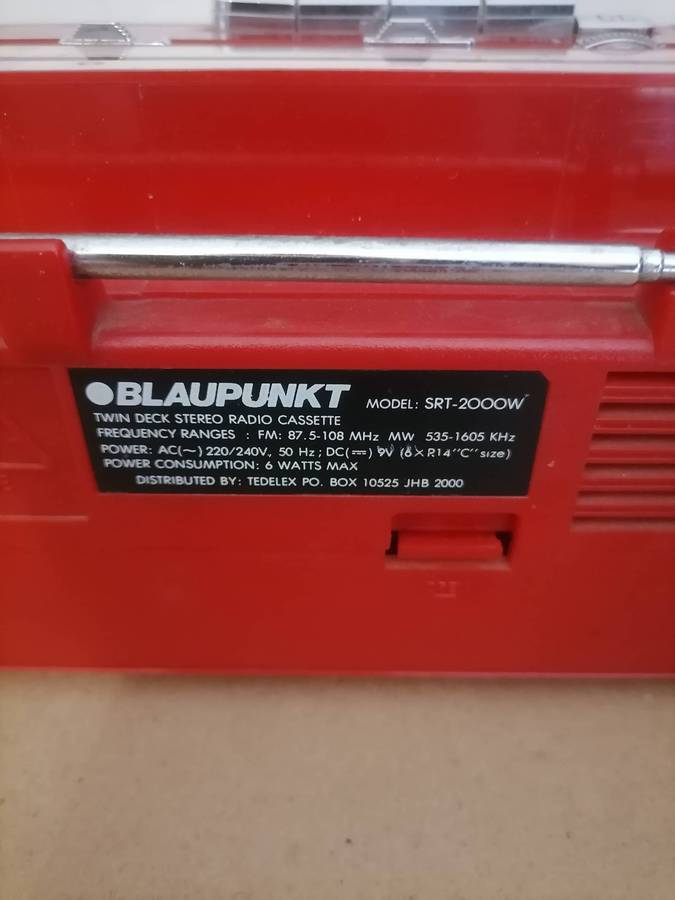 1980's - VINTAGE BLAUPUNKT Model SRT-2000W TWIN DECK STEREO RADIO Cassette - 100% WORKING