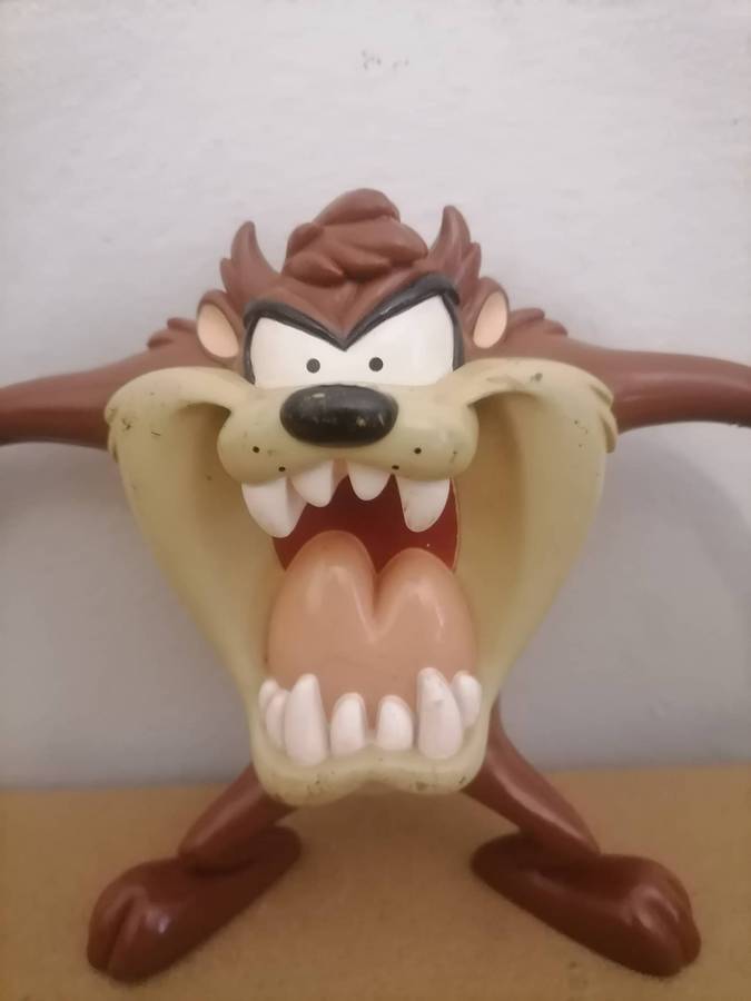 Looney Tunes TASMANIAN DEVIL Bendable Figure 1990'S Tyco Playtime Inc - SILICONE RUBBER