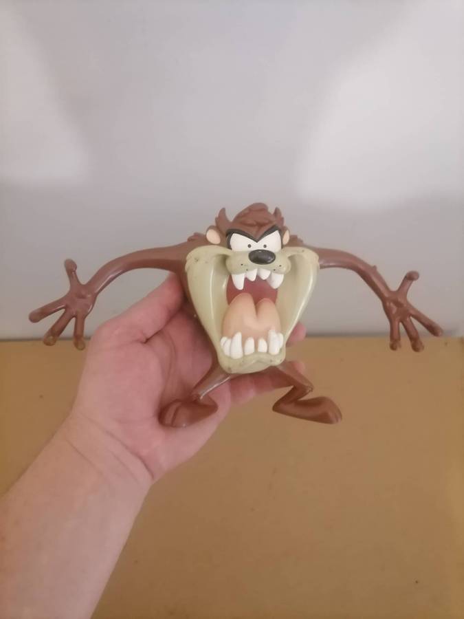 Looney Tunes TASMANIAN DEVIL Bendable Figure 1990'S Tyco Playtime Inc - SILICONE RUBBER